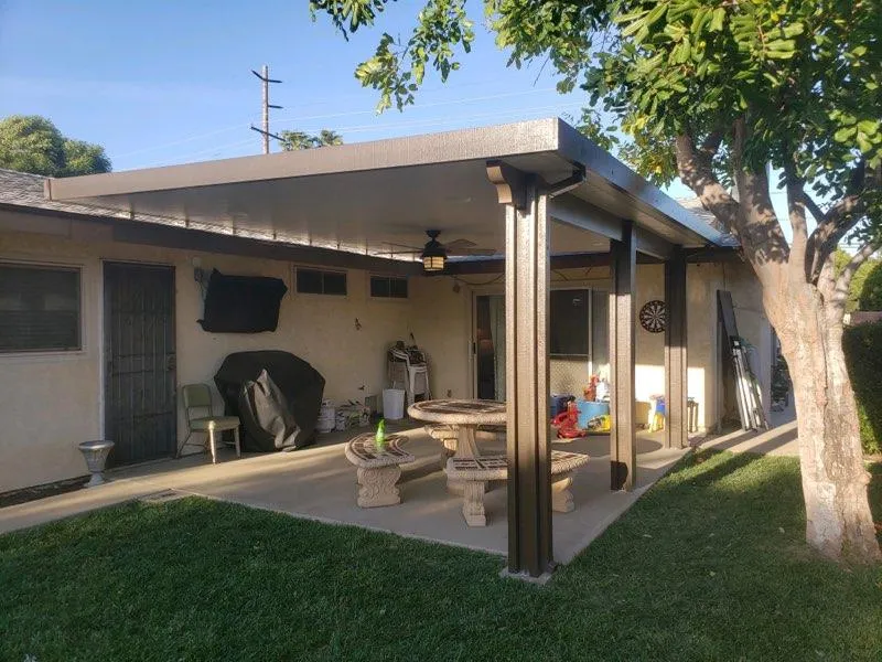 Weatherwood insulated patio cover for a Frisco, TX home
