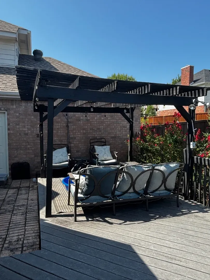 Weatherwood insulated patio cover for a Plano, TX home